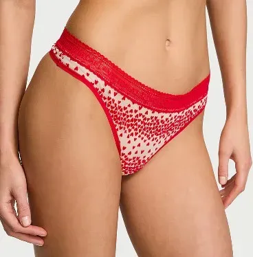 Classic Spandex Thong Panty High-Rise Diamond Decoration Solid Heart Women's Logo Flocked Logoband G-String Manufacturer Direct-RANBAO