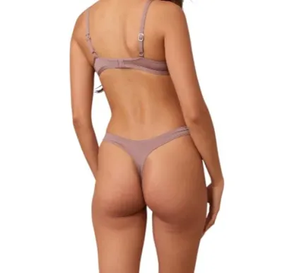 Custom Logo Panties Teens Girls G-string Underwear Women's Bikini Laser Cutting Thongs-RANBAO