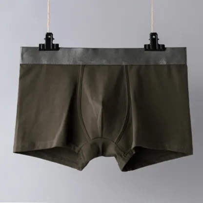 Best Seller Classic Solid Penis Boxer Underwear for Men Moisture Wicking Men'S Inner Wear Boxers-RANBAO
