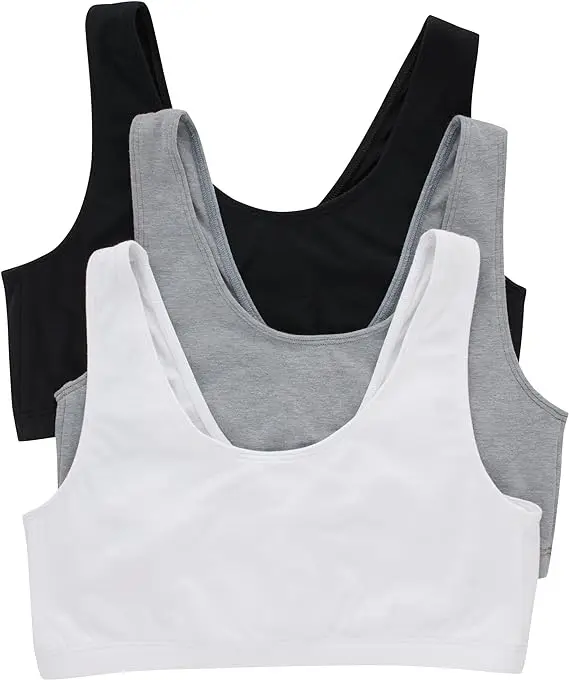 OEM ODM Factory Customized Womens Cotton Crop Top Scoopneck Bralette-RANBAO