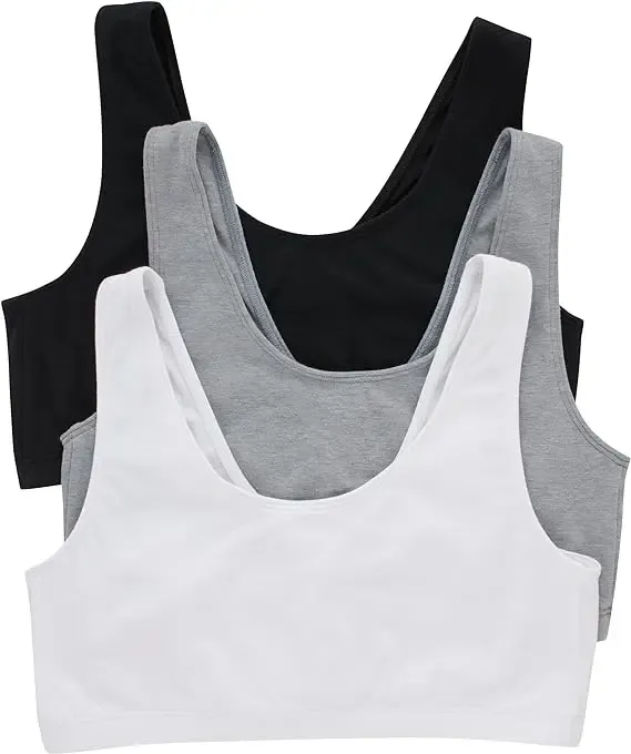 OEM ODM Factory Customized Womens Cotton Crop Top Scoopneck Bralette-RANBAO