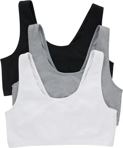 OEM ODM Factory Customized Womens Cotton Crop Top Scoopneck Bralette-RANBAO