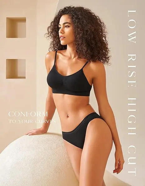 Wholesale Seamless Underwear Women High Quality Cotton Breathable Low-rise Briefs Sexy Beach Bikini Panties for Women-RANBAO