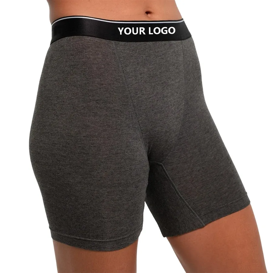 Custom Durable Sustainable Plus Size High Waisted  5 Inch Modal BoyShorts Womens Baller Boxers Briefs-RANBAO