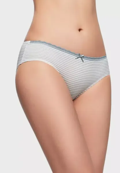 Lady's Custom Lace Waist Women's Striped Low-rise Briefs Hipster for Female Women's Underwear Lingerie Knickers for Girl Classic-RANBAO