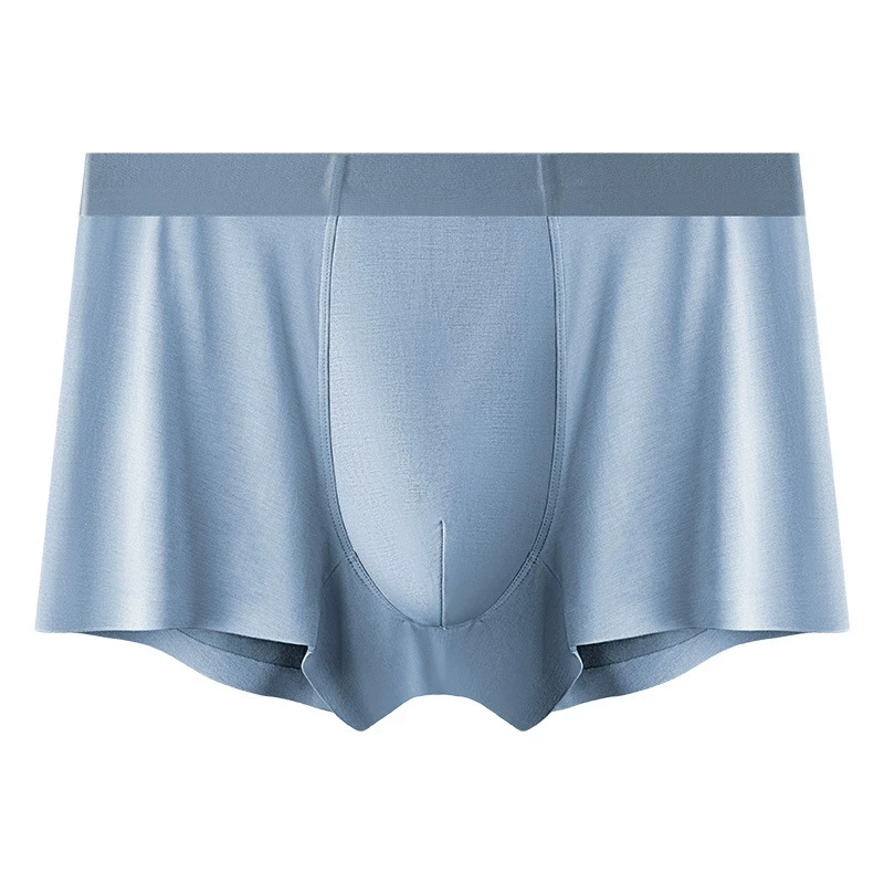 Custom Modal Seamless Traceless Solid Color Ice Silk Underwear Anti-Bacterial Breathable Men'S Boxer Brief-RANBAO