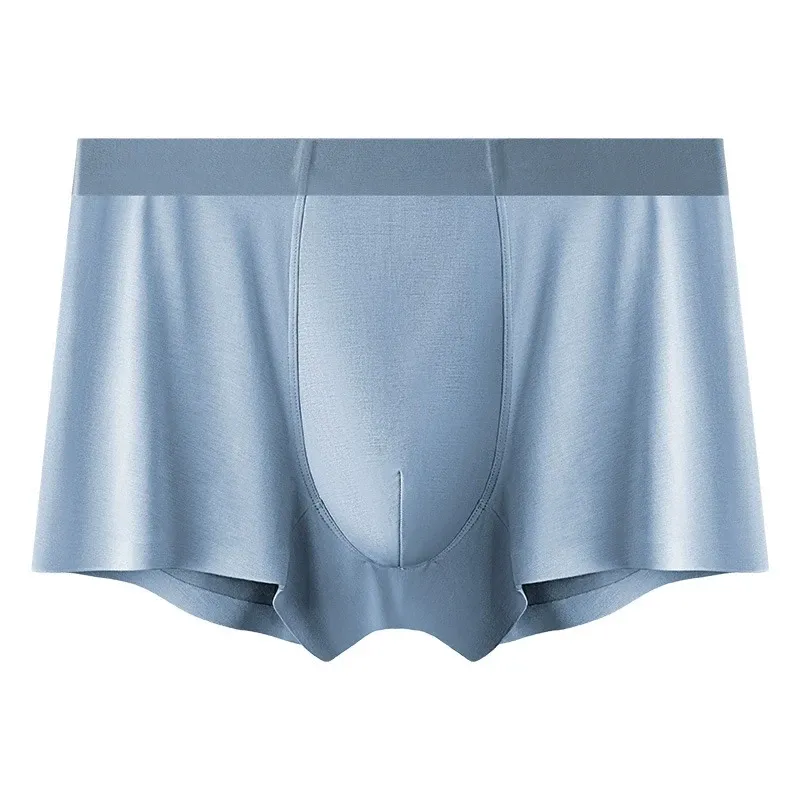 Custom Modal Seamless Traceless Solid Color Ice Silk Underwear Anti-Bacterial Breathable Men'S Boxer Brief-RANBAO