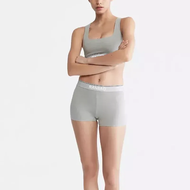 Custom Machine Washable Pima Cotton Elastane Women's Athletic Boyshorts-RANBAO