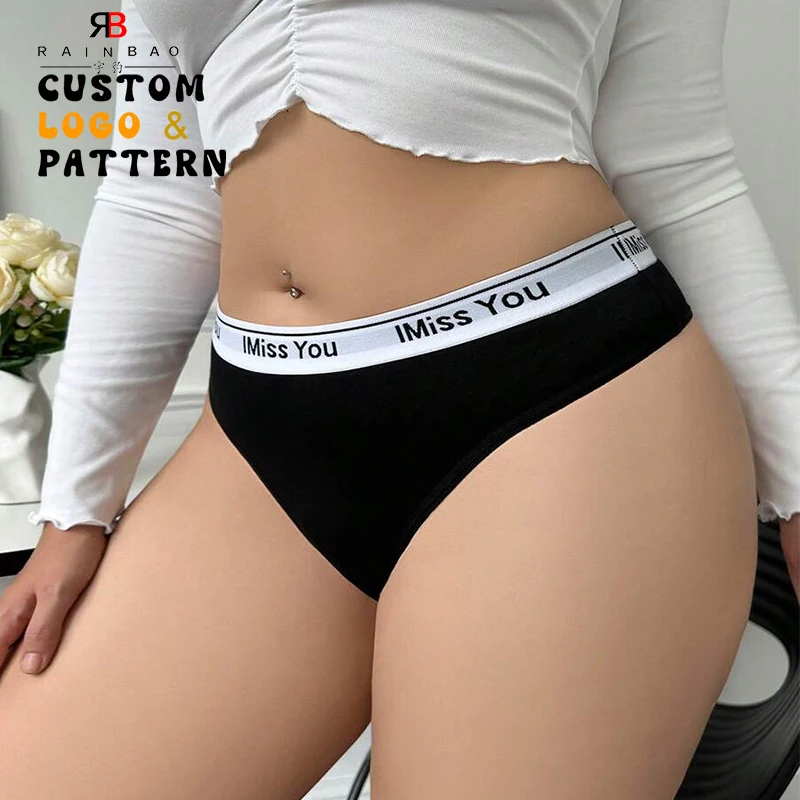 Custom High Quality Wholesale Manufacturer Plus Letter Tape Waist Panty Sports Briefs-RANBAO