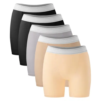 Custom Bamboo Viscose Fiber Soft Stretch Women's Everyday Boxer Briefs and Boyshorts Woven Underwear for Adults-RANBAO