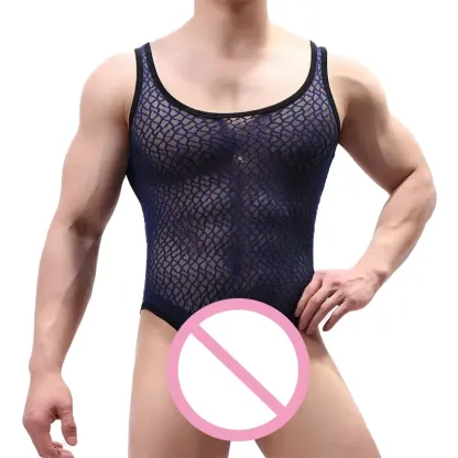 Manufacture Breathable Soft Men Bodysuit High Quality Cheap Price Underwear Custom Bodysuit for Men-RANBAO