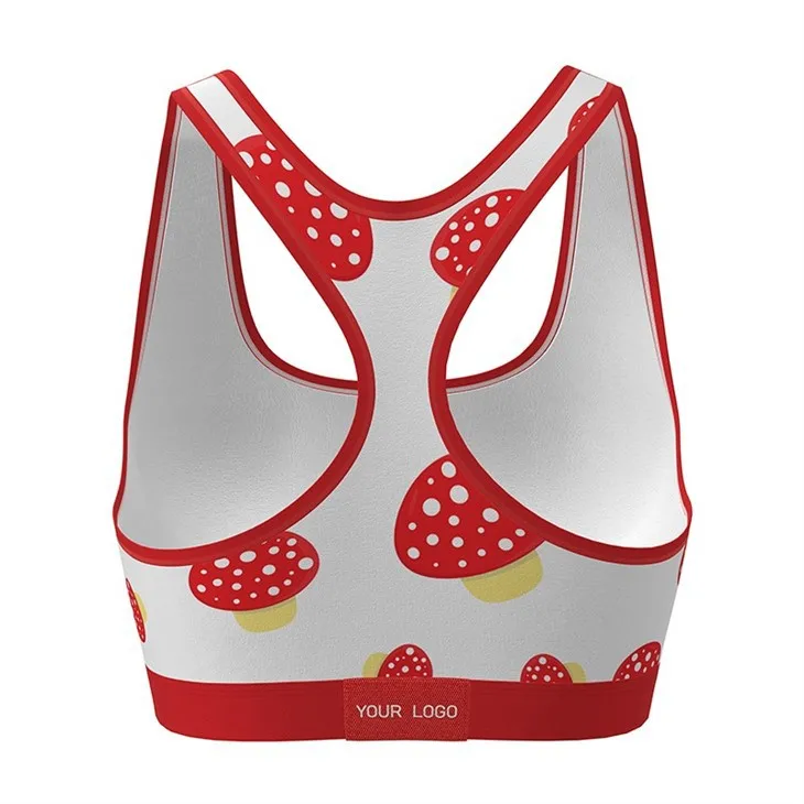 Custom Printed Women's Sport Bra Plus Size Reversible Design Bamboo Modal Polyester From China Factory Washed Technics-RANBAO