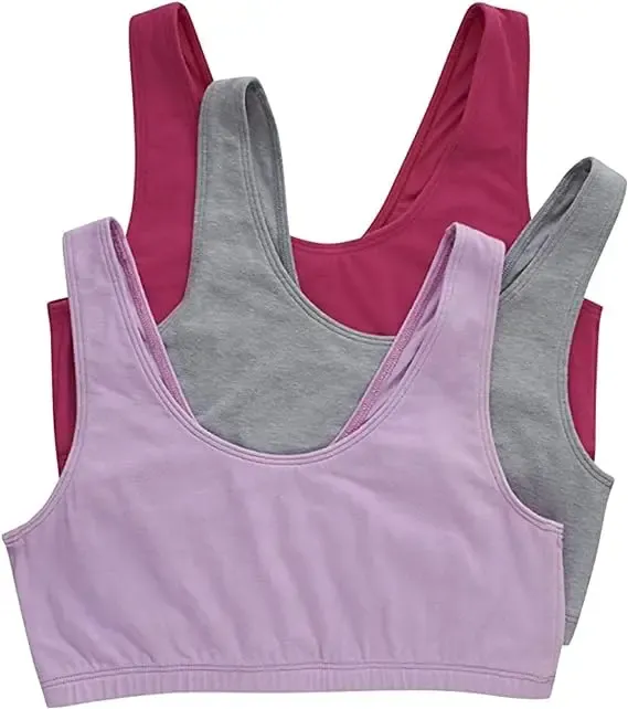 OEM ODM Factory Customized Womens Cotton Crop Top Scoopneck Bralette-RANBAO