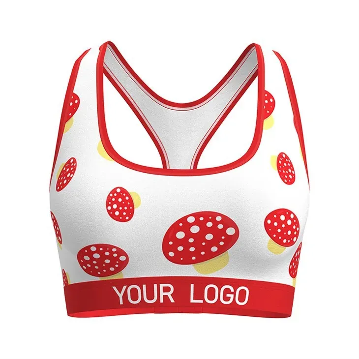 Custom Printed Women's Sport Bra Plus Size Reversible Design Bamboo Modal Polyester From China Factory Washed Technics-RANBAO