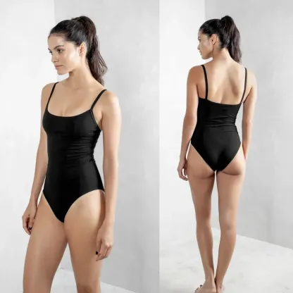 Customized High Quality Certified Organic Women Cotton Black Women's Bodysuit-RANBAO