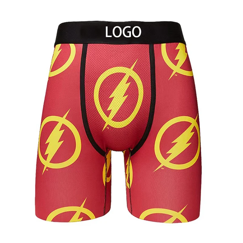 Hot Selling Customizable Men's Boxer Briefs Plus Size Cotton Low-Rise Knitted Shorts Sustainable Custom Logo Printing for Sports-RANBAO