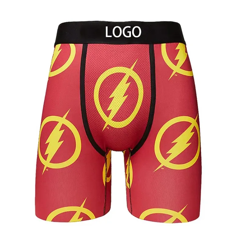 Hot Selling Customizable Men's Boxer Briefs Plus Size Cotton Low-Rise Knitted Shorts Sustainable Custom Logo Printing for Sports-RANBAO