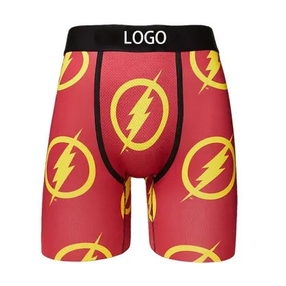 Hot Selling Customizable Men's Boxer Briefs Plus Size Cotton Low-Rise Knitted Shorts Sustainable Custom Logo Printing for Sports-RANBAO