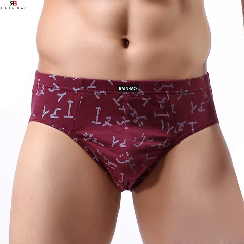 Hot Selling Printed Patterns Solid Color Soft Polyester Men Underwear Boxer Briefs-RANBAO
