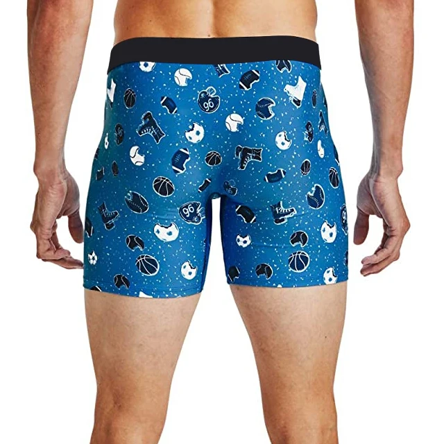 Most Stylish Fancy Front Open Big Bulge Penis Underwear comfort Flex Waistband Long Men's Cotton Boxer Briefs-RANBAO