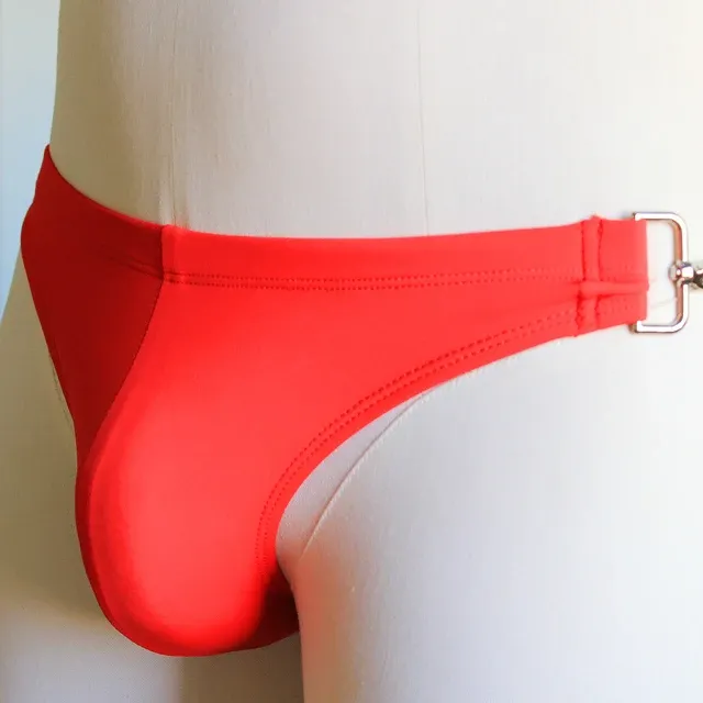 In Stock Men's Trendy Swim Trunks Waterproof Adjustable Waist Mantel Buckle Quick Dry Plus Size Bikinis for Beach Wear-RANBAO