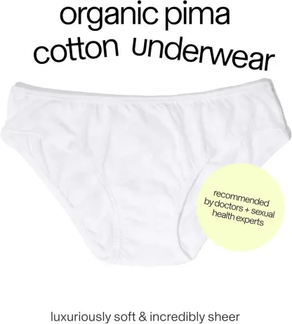 Custom Organic Sexy Sheer Pima Cotton Underwear Soft Breathable Low-Rise Briefs Everyday Woven Bikini for Adults-RANBAO