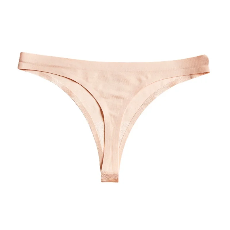 Custom Logo Seamless Thongs for Womens Low Waist Thong Seamless Panties Breathable Comfortable Underwear-RANBAO