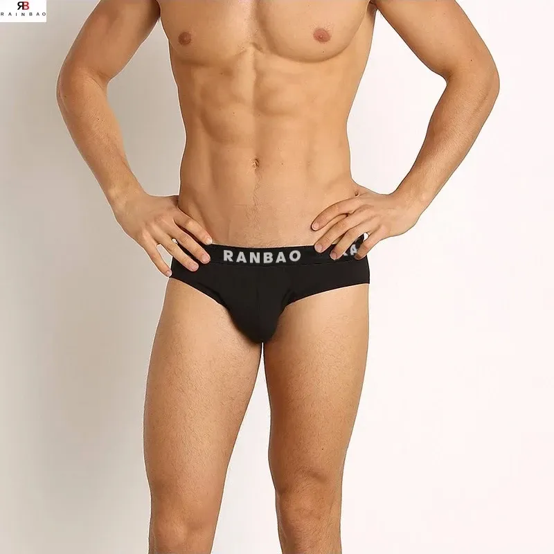 Cheap and Comfortable Solid Color New Men's Underwear and Men Brief Pure Cotton c String Underwear-RANBAO