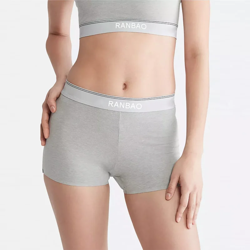 Custom Machine Washable Pima Cotton Elastane Women's Athletic Boyshorts-RANBAO