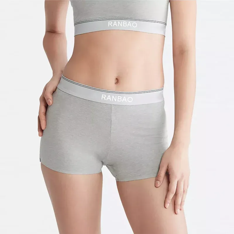 Custom Machine Washable Pima Cotton Elastane Women's Athletic Boyshorts-RANBAO