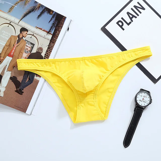 Cotton Sexy Gay Men Underwear Hot Sale Men's Bikini Briefs Solid Color for Men Underwear-RANBAO