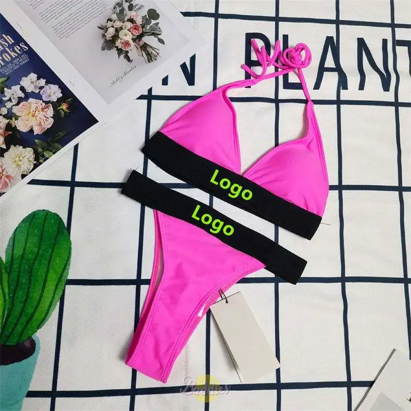 Designer Plus Size Fashion Sports Women Stylish Swimsuit Bra Bikini Brief Sets-RANBAO