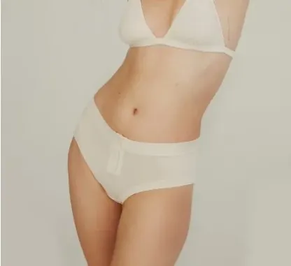 Mid-Rise Organic Cotton Boyfriend's Briefs High-Cut Hipsters Button Detail Everyday Style Panties Logo Waist High Customer-RANBAO