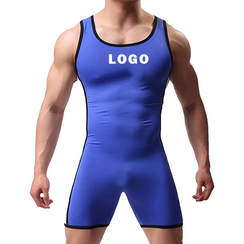 Tops Bodysuits Catsuit Neck Sleeveless Sexy Bodysuit Men Off Shoulder Customized Logo Wholesale Factory-RANBAO