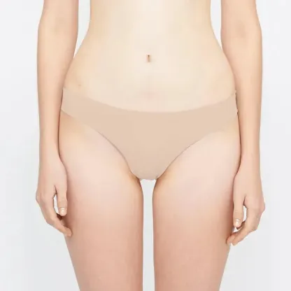 Sexy Lady Thongs Plain Seamless Women Thongs Low Waist Fitness One Piece Bikini Underwear Panties-RANBAO