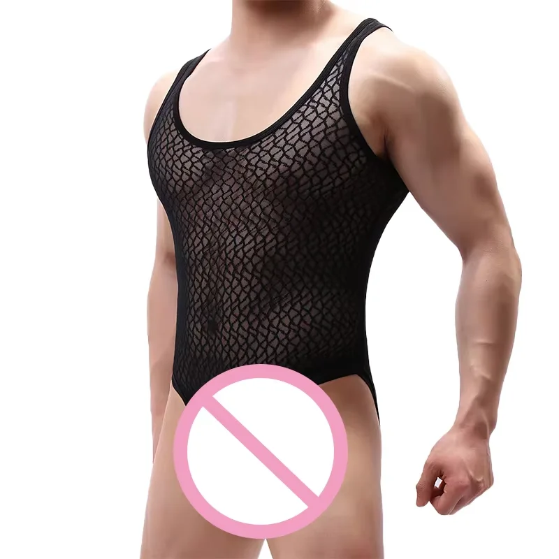 Manufacture Breathable Soft Men Bodysuit High Quality Cheap Price Underwear Custom Bodysuit for Men-RANBAO