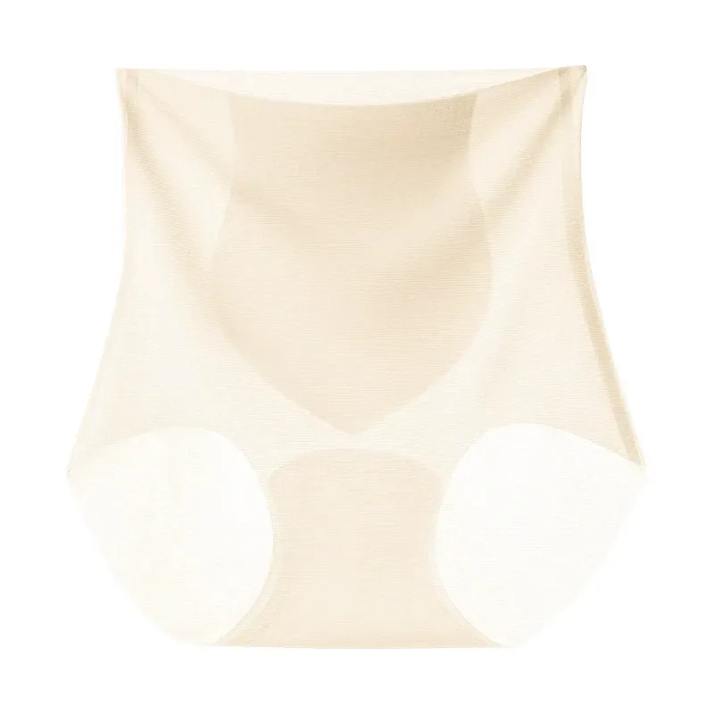 Women Breathable Ice Silk Seamless  Underwear Summer With Crotch Breathable Sexy Large Size Women Mid Waisted t Pants-RANBAO