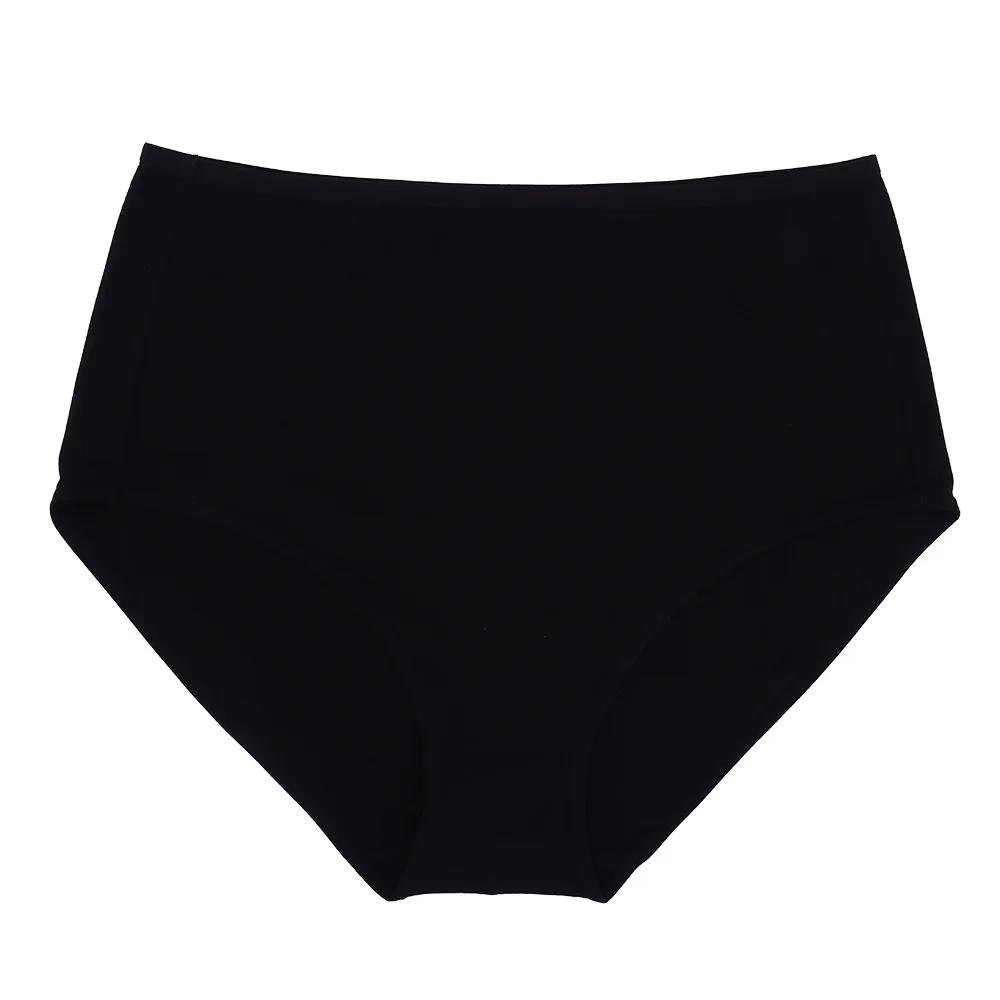 XXXL EUR US Plus Size Non-allergenic Highly Breathable Absorbent Basic Smooth slip Panties High Rise Women Brief-RANBAO