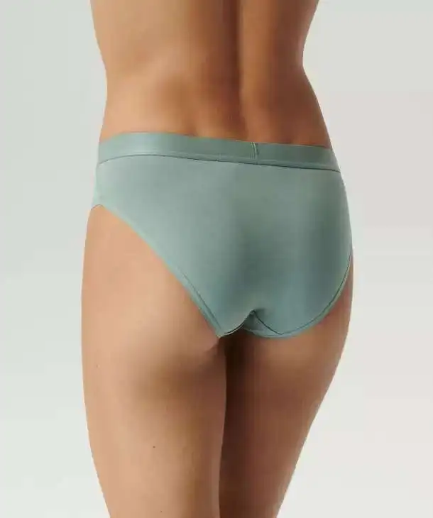 Lady's Mid-rise Panty Rib Elastic Waistband Women's Panties Briefs for Female Solid Underwear Lingerie Knickers Every Day Undies-RANBAO