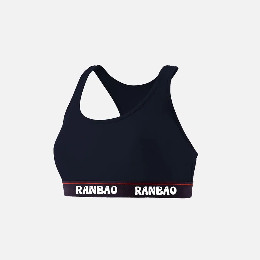 Customized high-quality women's cotton spandex sportswear set, sports bra and sports panties-RANBAO