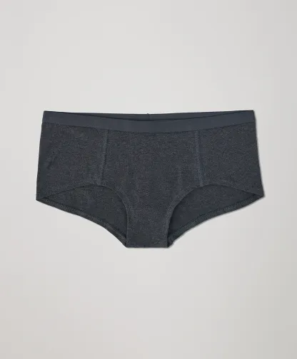 Everyday Organic Cotton Boyshorts for Adults Mid-rise Waist Smooth Look Tagless Extended Leg Woven Weaving Method-RANBAO