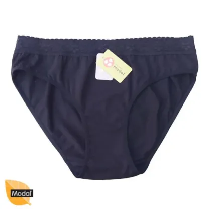 OEM Factory Custom Women's Quality Soft Cotton Modal Panties Ladies Lace Band Briefs-RANBAO