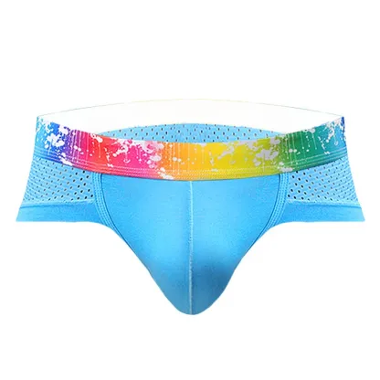 New High Quality Elastic Ranbao Pride Band Men Modal Solid Color Men Plus Size Gay Briefs Men Swimwear Bikini Briefs-RANBAO