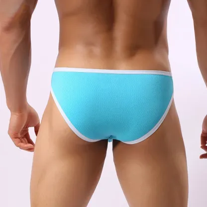 Breathable Comfortable Mesh Sexy Pouch Big Elastic Men's Briefs Boxers Underwear Custom Briefs-RANBAO
