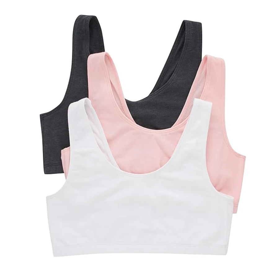 OEM ODM Factory Customized Womens Cotton Crop Top Scoopneck Bralette-RANBAO