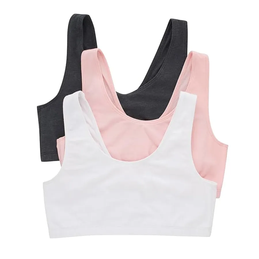 OEM ODM Factory Customized Womens Cotton Crop Top Scoopneck Bralette-RANBAO