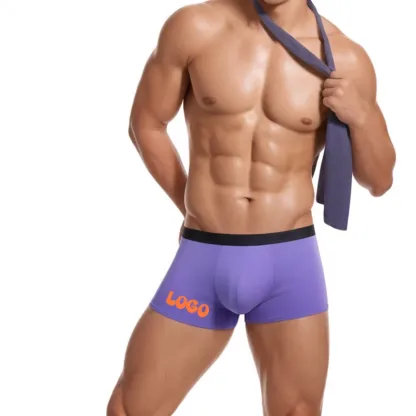 Manufactory Cheap Price Solid Custom Logo Underwear for Men Calzoncillos Y Boxers De Hombre-RANBAO