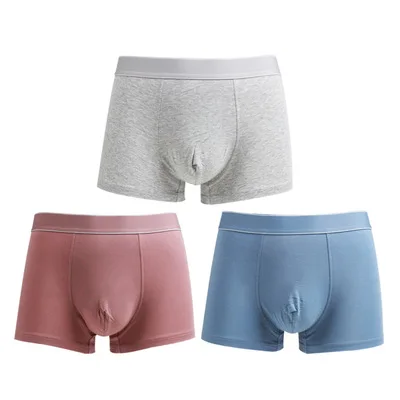 Custom Logo Vibrating Ultra Soft Slim Fashion Underwear Breathable Multi-Color Pants Good Quality Sports Big Men's Boxer Briefs-RANBAO