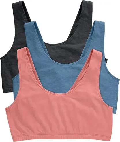 OEM ODM Factory Customized Womens Cotton Crop Top Scoopneck Bralette-RANBAO