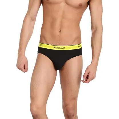High Quality Men's Underwear Custom Made XL Briefs High Elastic Spandex Sexy Mens Boxer with Custom Logo Competitive Price-RANBAO